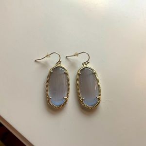 Kendra Scott Elle Drop Earrings Grey & Gold